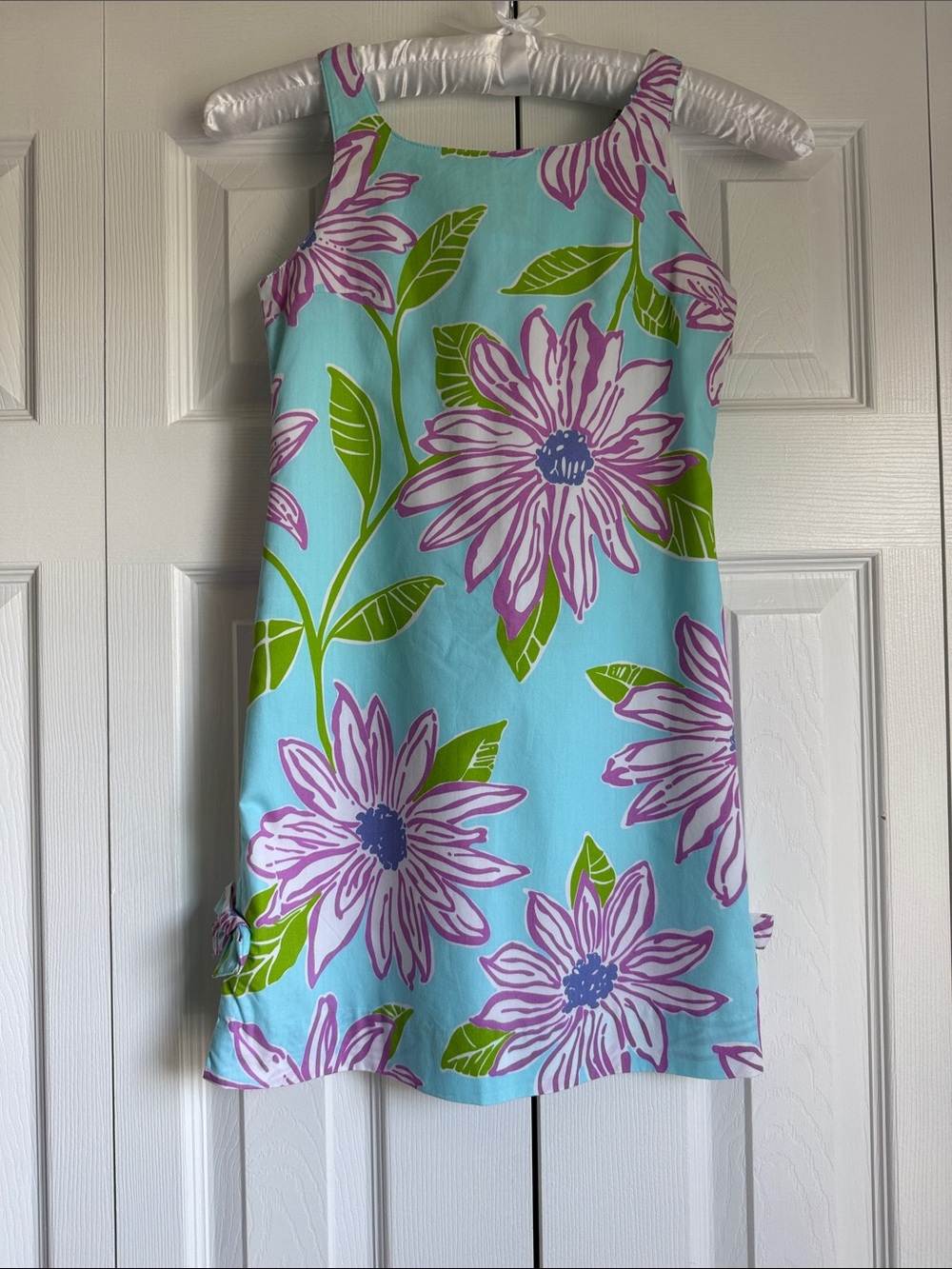 Lilly Pulitzer Girls Floral Shift Dress Size 10 Blue, Green, White & Purple